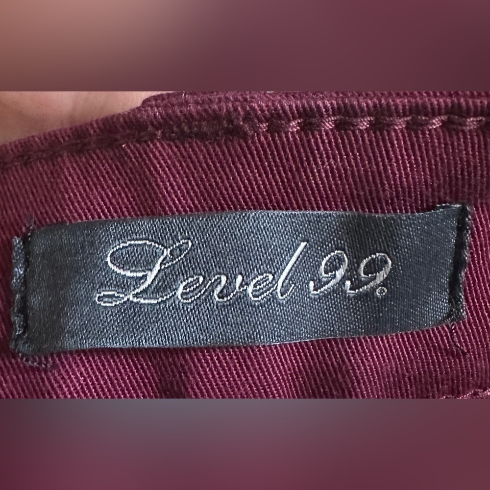 Level 99 faux leather burgundy pants - Picture 6 of 9